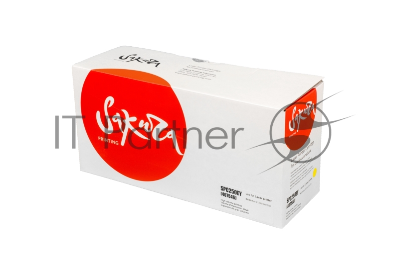 Тонер-туба SAKURA SPC250EY (407546) для Ricoh Aficio SP C250/ C260/ C261, желтый, 1600 к.