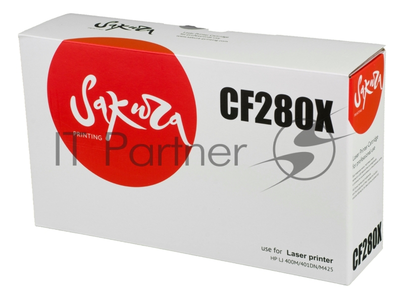 Картридж SAKURA CF280X для HP LJ 400M/401DN,M425, черный, 6900 к.