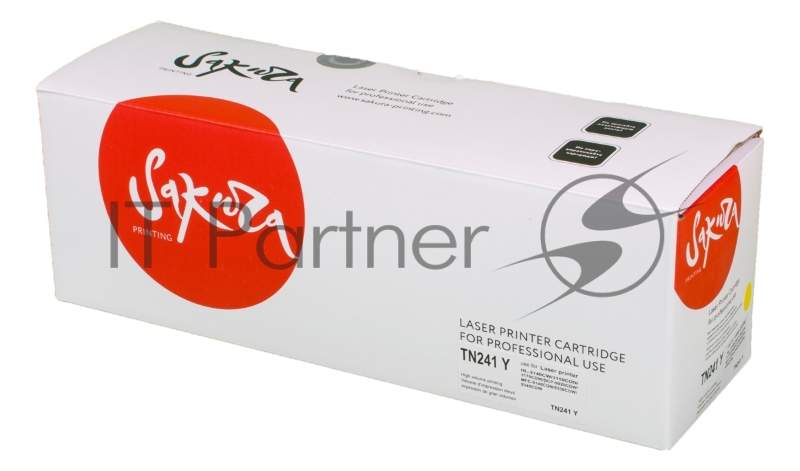 Картридж SAKURA TN241Y для Brother HL-3140CW, HL-3150CDW, HL-3170CDW, DCP-9020CDW, MFC-9140CDN, MFC-9330CDW, MFC-9340CDW, желтый, 1400 к.