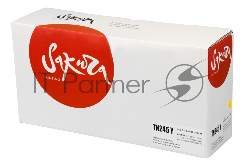 Картридж SAKURA TN245C для Brother HL-3140/3150/3170, DCP-9020, MFC-9140/9330/9340, желтый, 2 200к.