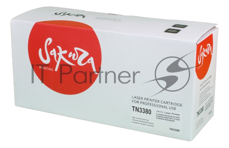Картридж SAKURA TN750/3380 для Brother HL-5440/5445/5450/5470/6180/DC черный, 8000 к.
