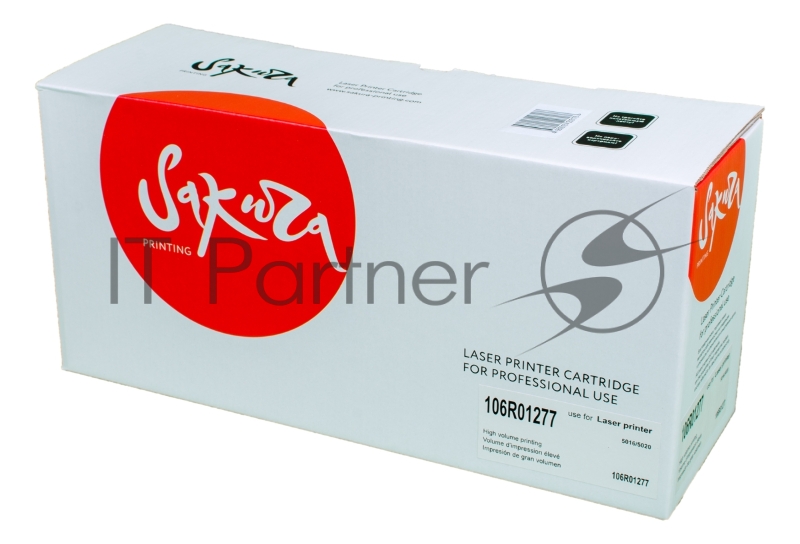Тонер-туба SAKURA 106R01277 для Xerox WorkCentre 5020/5016, черный 5000 к. ( в комплекте поставки 1 бутылка с тонером, рассчитанная на 5000 копий)