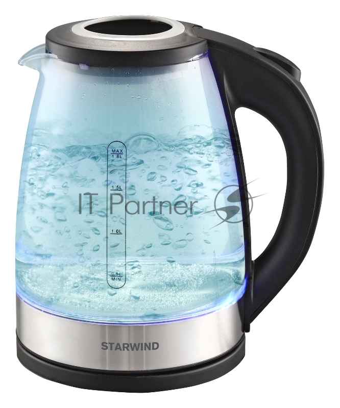 Чайник электрический Starwind SKG2082 1.7л. 1700Вт черный (корпус: стекло)