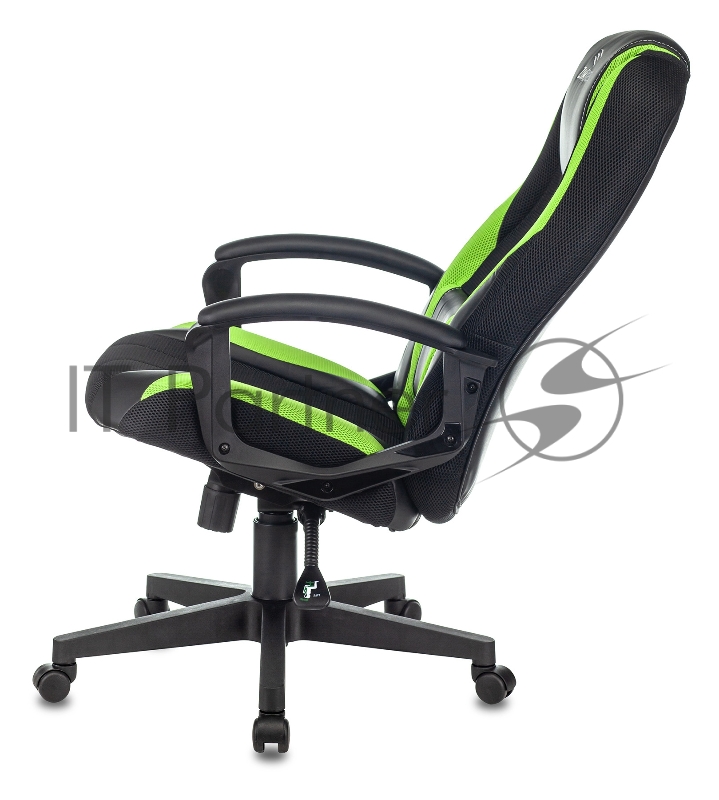 Кресло игровое Zombie 9 черный/салатовый искусст.кожа/ткань крестовина пластик