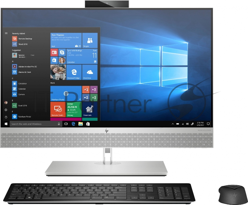 Моноблок HP EliteOne 800 G6 24 Touch i5 10500 8Gb SSD256Gb RX 5300M 3Gb Windows 10 Professional 64 WiFi BT клавиатура мышь Cam
