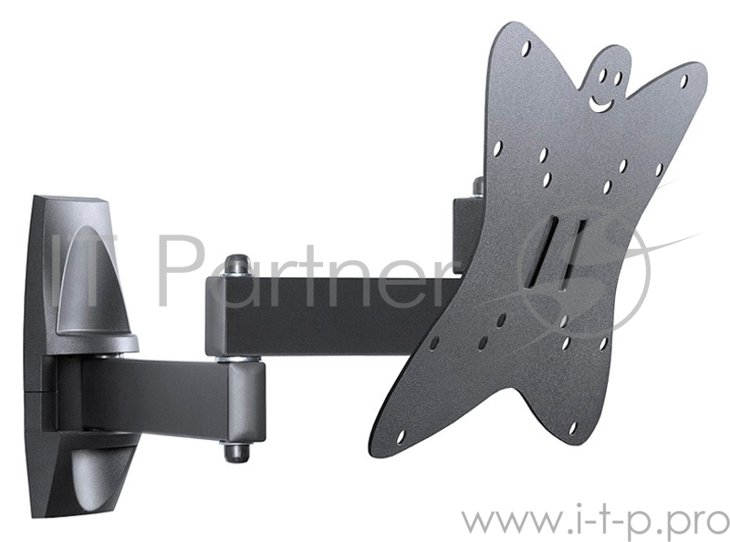 Кронштейн для телевизора Holder LCDS-5038 металлик 20-37 макс.30кг настенный поворот и наклон