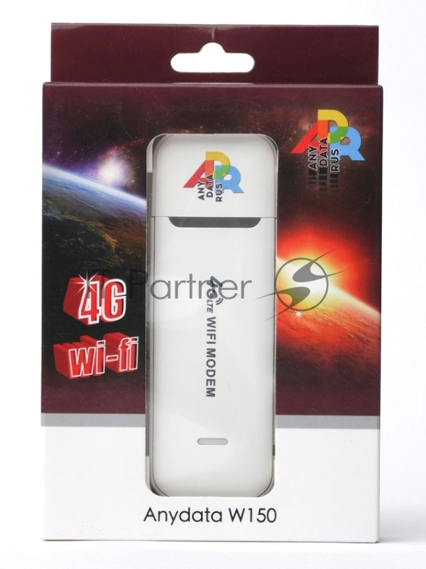 Модем 3G/4G Anydata W150 USB Wi-Fi Firewall +Router внешний черный