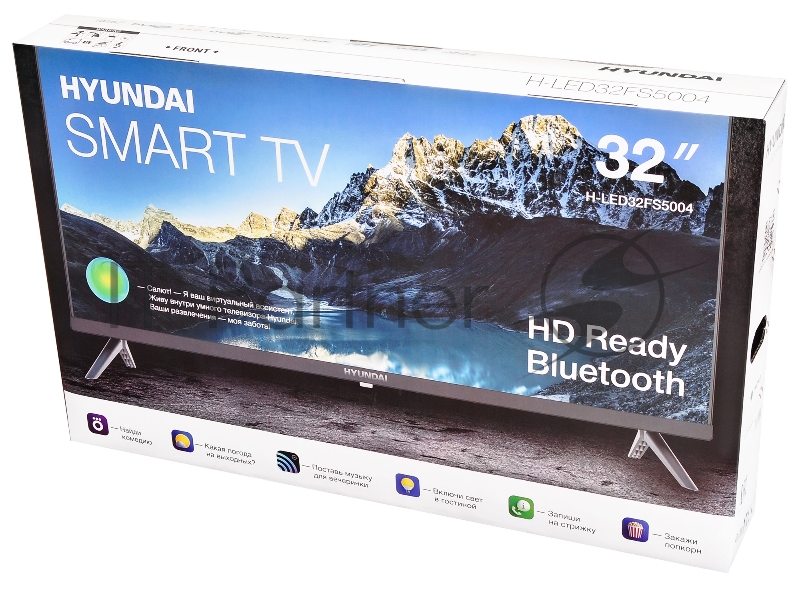 Телевизор LED Hyundai 43 H-LED43FS5004 Салют ТВ черный FULL HD 60Hz DVB-T DVB-T2 DVB-C DVB-S DVB-S2 USB WiFi Smart TV (RUS)