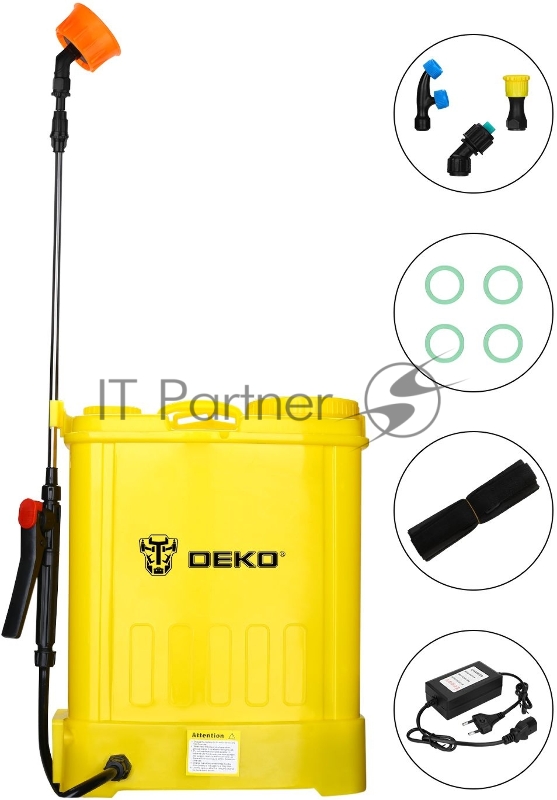 Опрыскиватель Deko DKSP12 аккум. ранц. 14л желтый (065-0951)