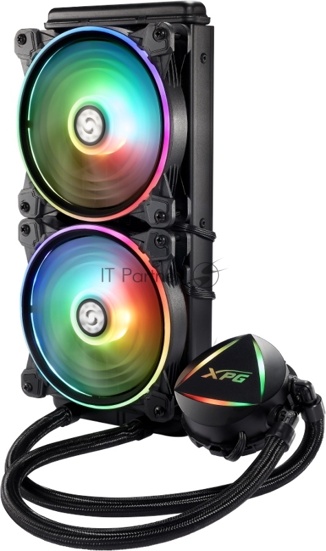 Система водяного охлаждения процессора Cooler XPG LEVANTE240-BLACKCOLOR (Intel: LGA 115x,1366, 2011, 2011-3, 2066, AMD: AM4, 120 mm вентилятор 2шт )