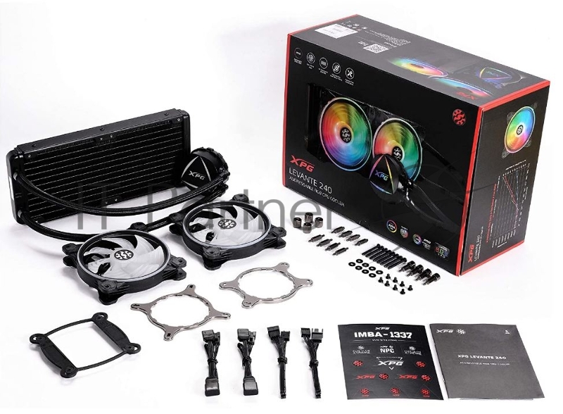 Система водяного охлаждения процессора Cooler XPG LEVANTE240-BLACKCOLOR (Intel: LGA 115x,1366, 2011, 2011-3, 2066, AMD: AM4, 120 mm вентилятор 2шт )