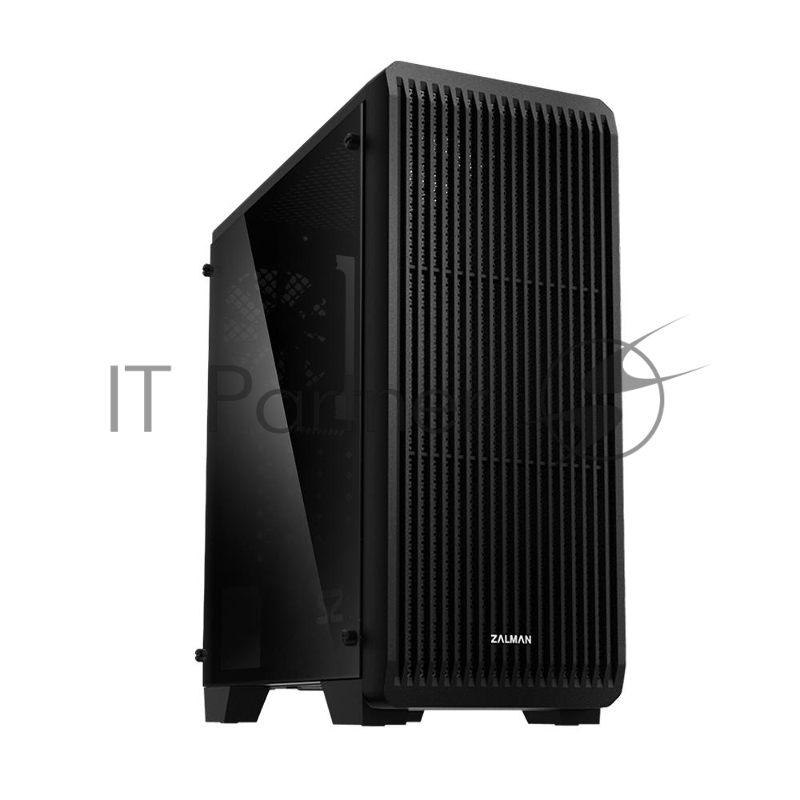ZALMAN S2 TG, ATX, BLACK, TEMPERED GLASS WINDOW, 2x3.5, 2x2.5, 2xUSB2.0, 1xUSB3.0, FRONT 2x120mm