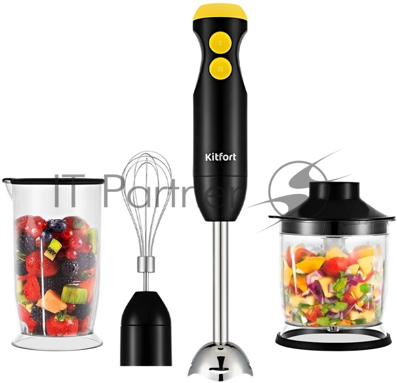 Блендер погружной Kitfort КТ-3041-5 черный/желтый