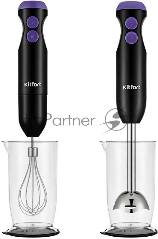 Блендер погружной Kitfort КТ-3041-1 черный/фиолетовый