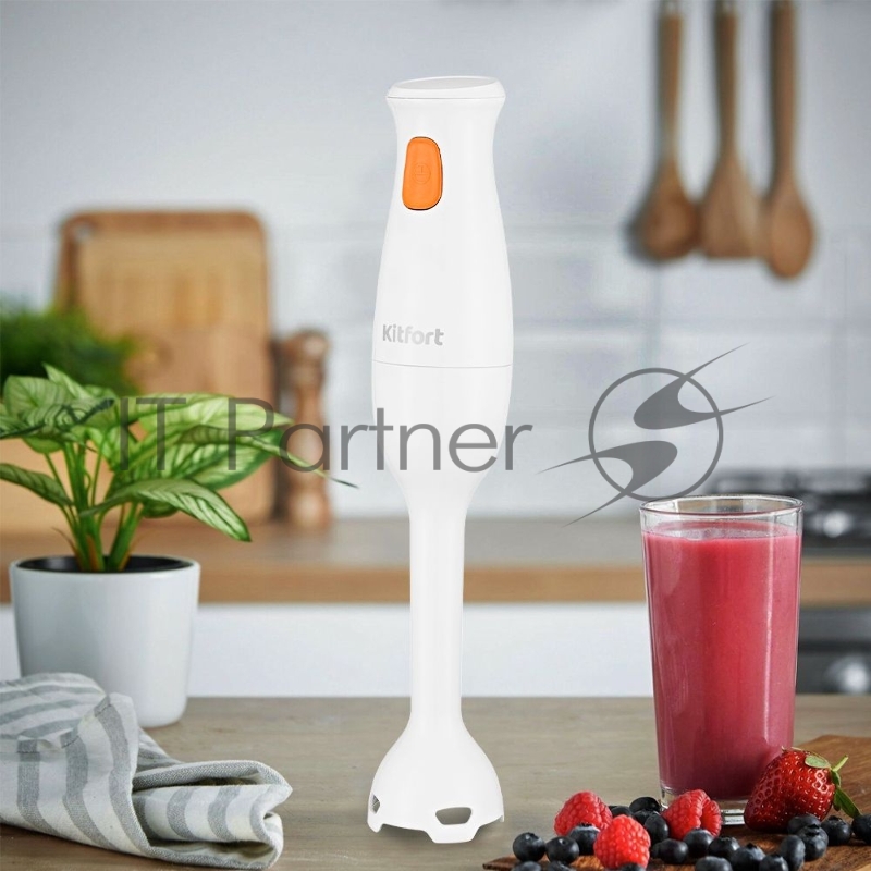 Блендер погружной Kitfort КТ-3039-4 белый/оранжевый