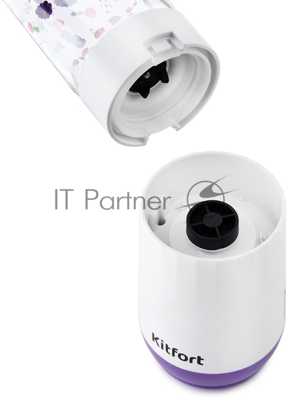 Блендер стационарный Kitfort КТ-3043-1 белый/фиолетовый