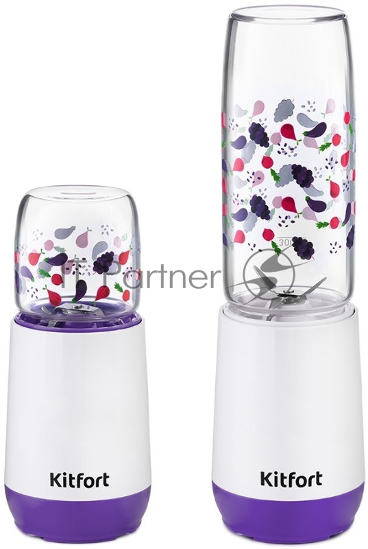 Блендер стационарный Kitfort КТ-3043-1 белый/фиолетовый