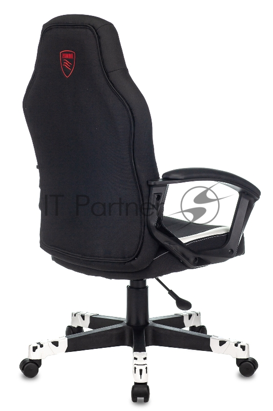 Кресло игровое Zombie 10 черный/белый искусст.кожа/ткань крестовина пластик