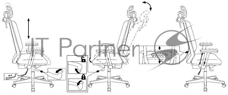 Кресло руководителя Бюрократ EXPERT черный TW-01 38-418 сетка/ткань с подголов. крестовина пластик