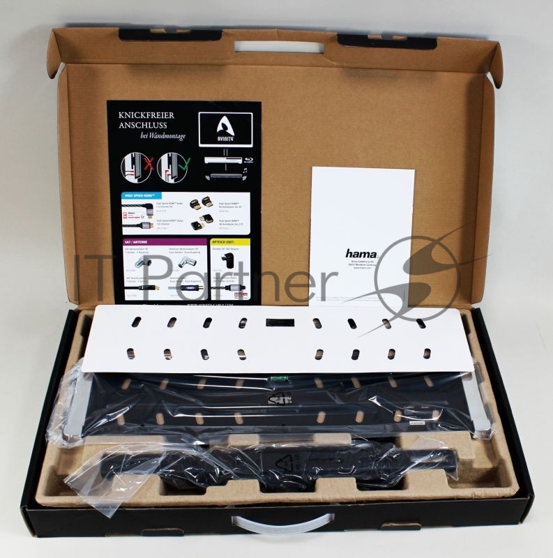 Кронштейн для телевизора Hama Tilt TV Premium черный 32-65 макс.35кг настенный