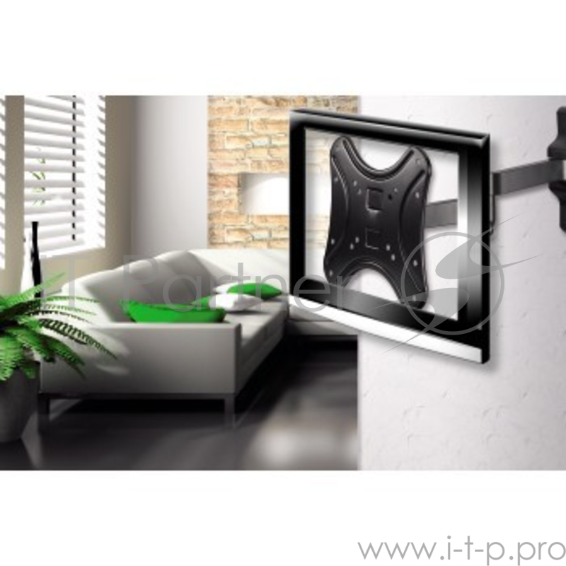 Кронштейн для телевизора Hama H-108727 черный 10-46 макс.25кг настенный поворотно-выдвижной и накл