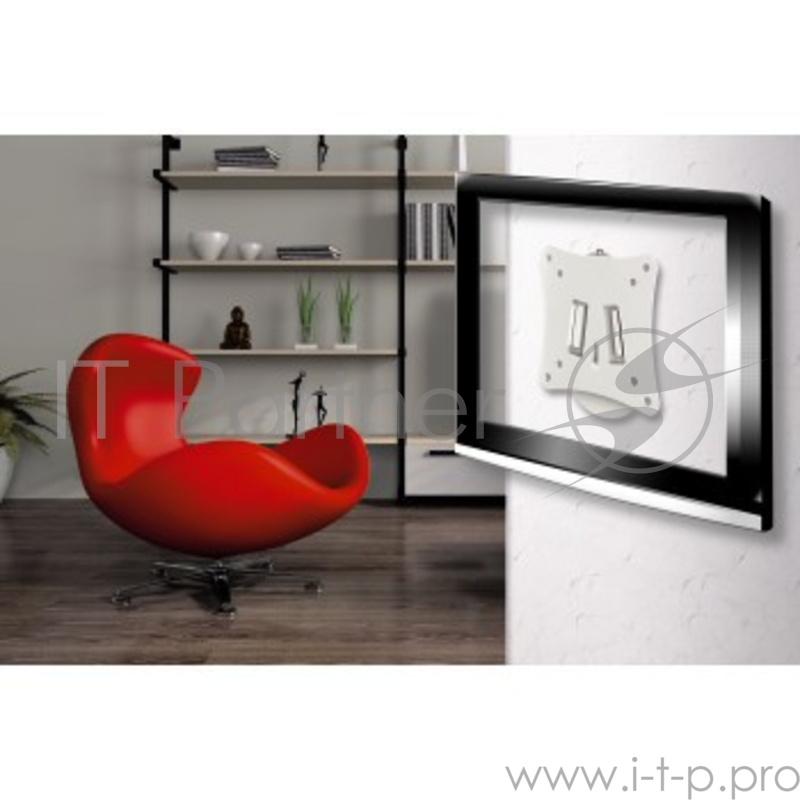 Кронштейн для телевизора Hama H-108734 белый-26 макс.25кг настенный фиксированный