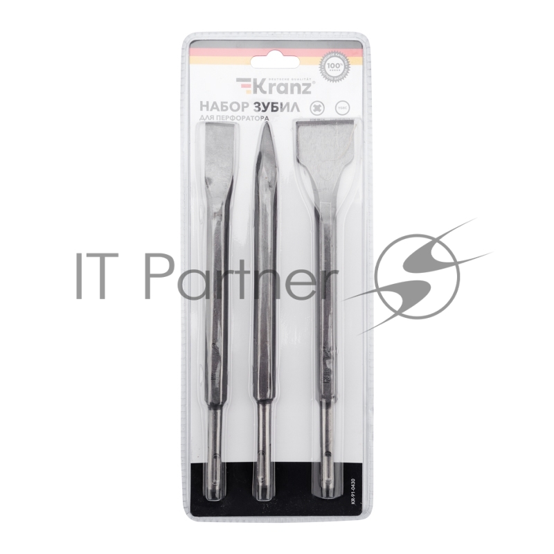 Набор зубил для перфоратора KRANZ SDS PLUS, 3 предмета