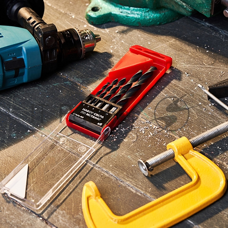 Набор сверл по металлу (HSS) диаметр 4.0-10.0 мм (5 шт.) Kranz