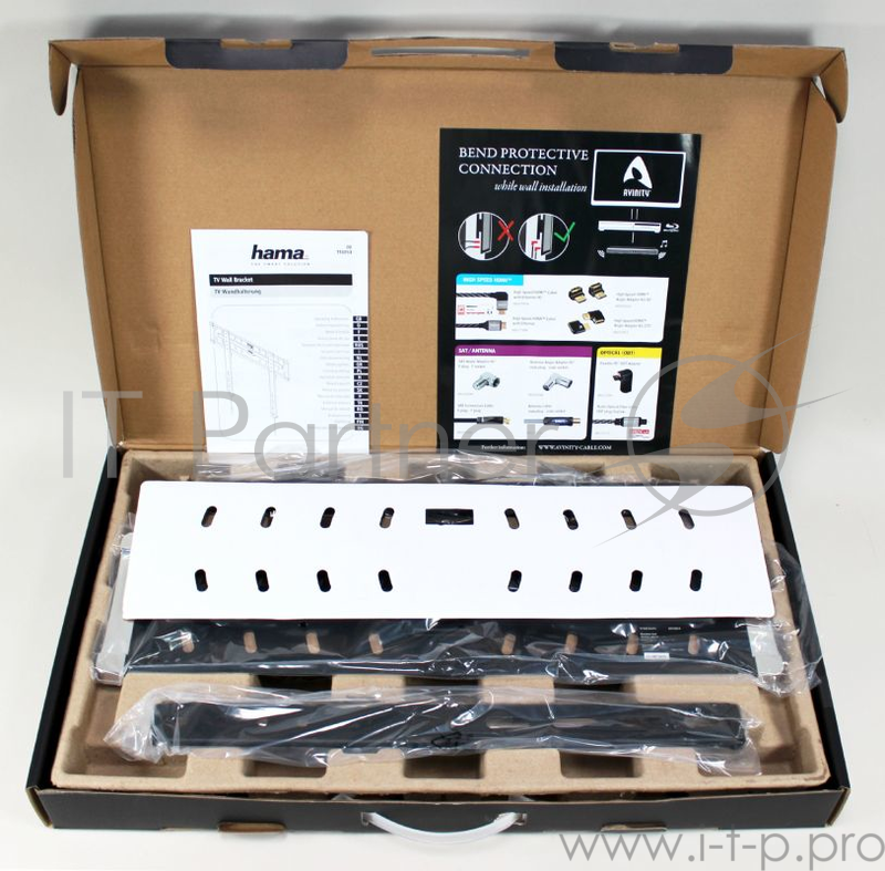 Кронштейн для телевизора Hama Fullmotion TV Premium черный 19-48 макс.30кг настенный