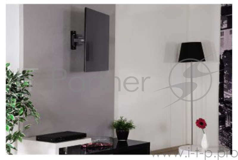 Кронштейн для телевизора Hama Fullmotion H-118630 черный 32-56 макс.25кг настенный поворот и накло