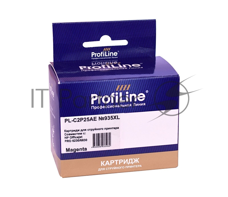 Струйный картридж PL-C2P25AE (№935XL) для принтеров HP OfficeJet Pro 6230/6830 с чернилами на водной основе Magenta ProfiLine