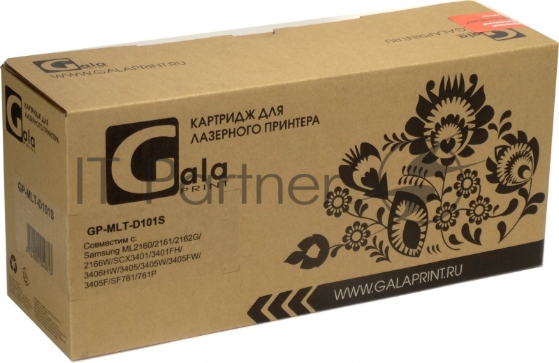 Картридж GP-MLT-D101S для принтеров Samsung ML 2161/2156/2160W/2167/2168W SCX3400/3405/3407/3400F/3400FW 1500 копий GalaPrint