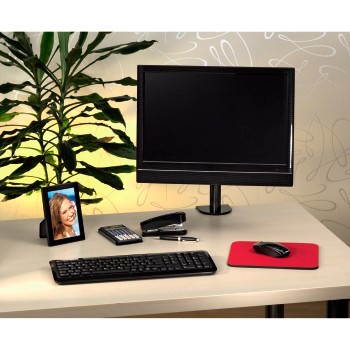 Кронштейн для мониторов ЖК Hama H-95831 черный-26 макс.10кг крепление к столешнице поворот и наклон