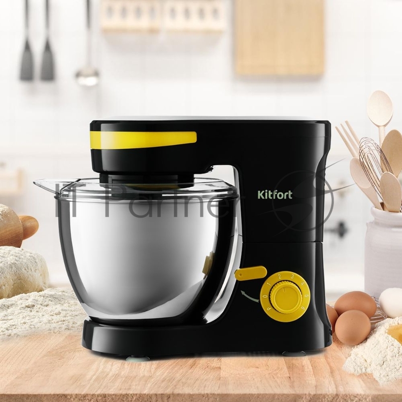 Планетарный миксер КТ-3044-3 (черно-желтый)