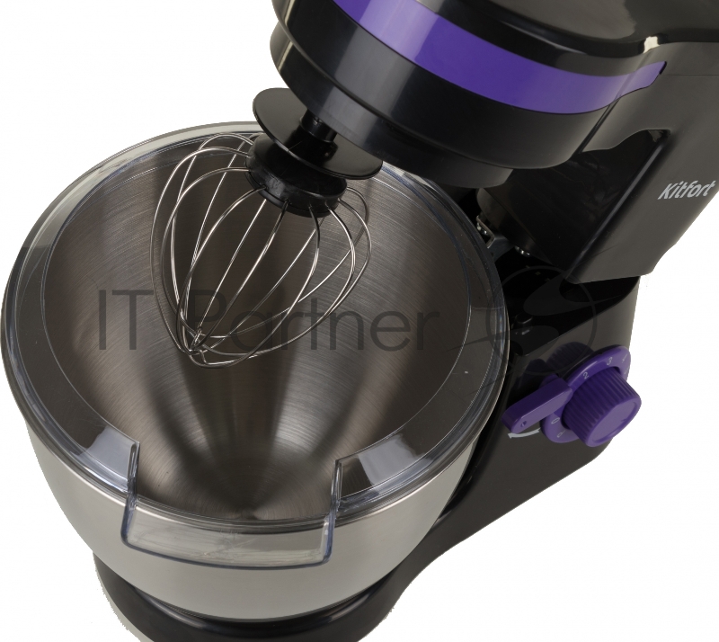 Миксер планетарный Kitfort КТ-3044-1 черный/фиолетовый