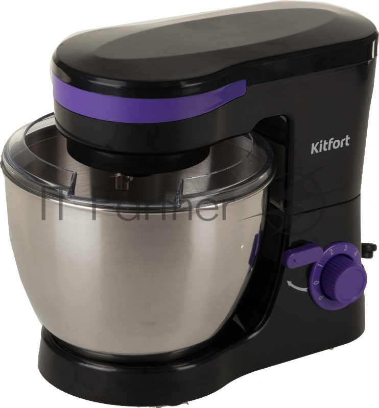 Миксер планетарный Kitfort КТ-3044-1 черный/фиолетовый