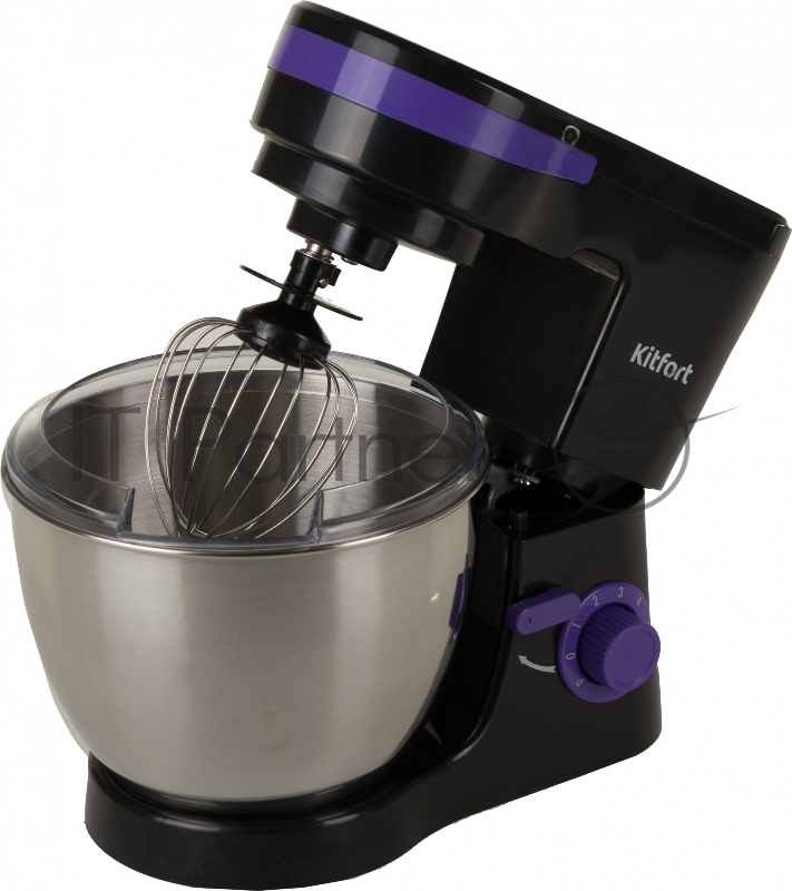 Миксер планетарный Kitfort КТ-3044-1 черный/фиолетовый