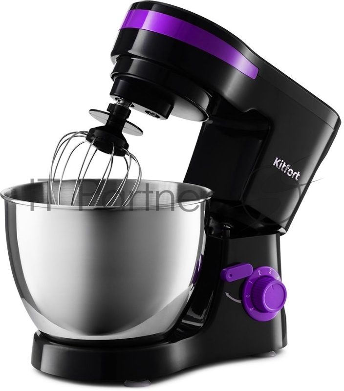 Миксер планетарный Kitfort КТ-3044-1 черный/фиолетовый