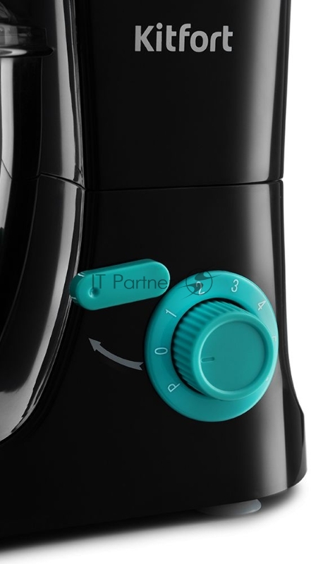 Миксер планетарный Kitfort КТ-3044-4 черный/бирюзовый