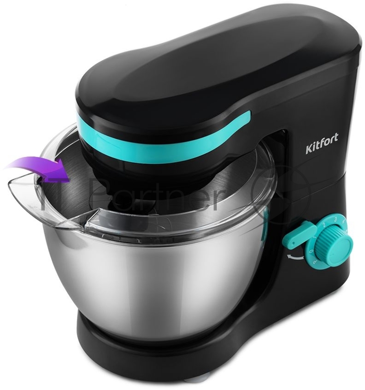 Миксер планетарный Kitfort КТ-3044-4 черный/бирюзовый
