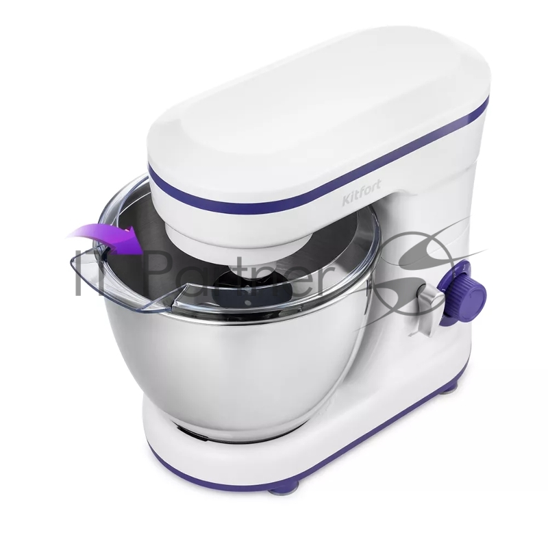 Миксер планетарный Kitfort КТ-3045-1 белый/фиолетовый