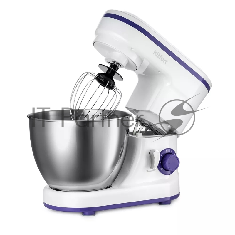 Миксер планетарный Kitfort КТ-3045-1 белый/фиолетовый