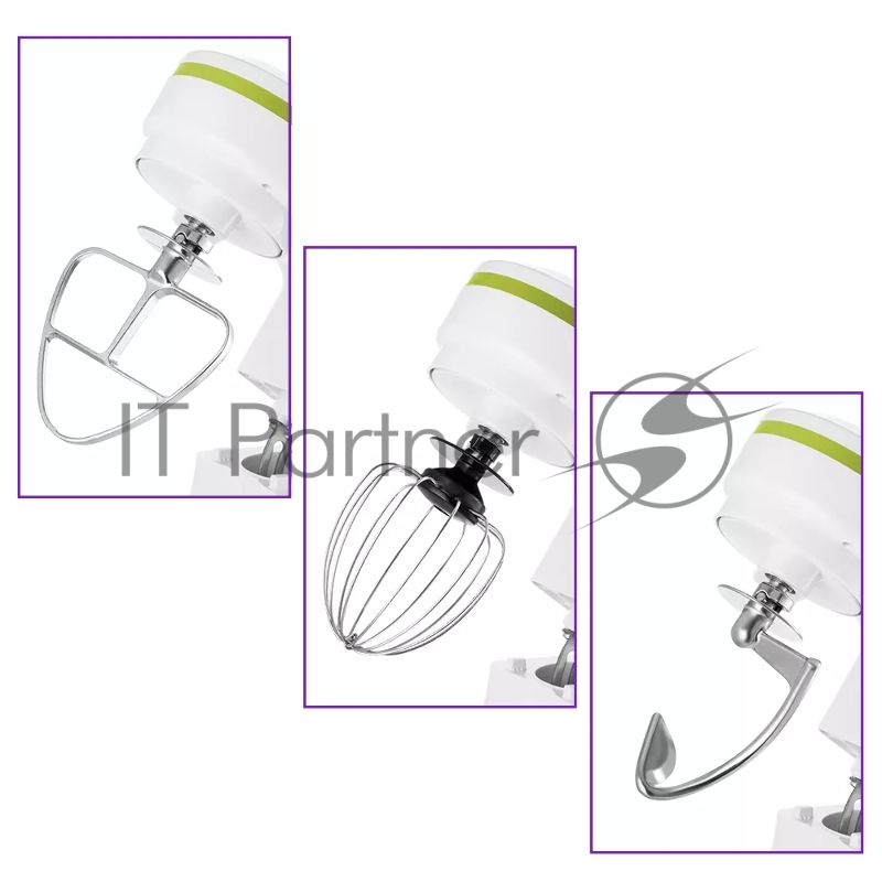 Миксер планетарный Kitfort КТ-3045-2 белый/салатовый