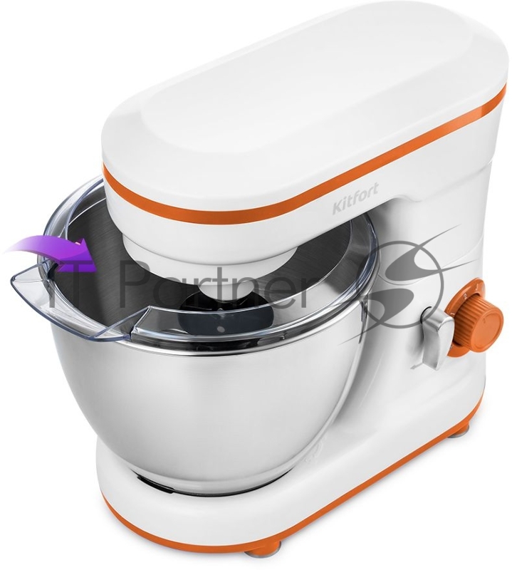 Миксер планетарный Kitfort КТ-3045-3 белый/оранжевый