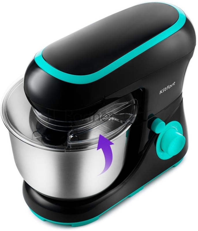 Миксер планетарный Kitfort КТ-3046-2 черный/бирюзовый