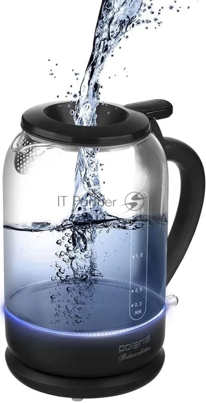 Чайник POLARIS PWK1753CGL черный Чайник стекло