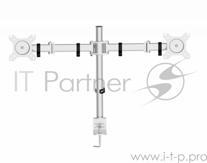 Кронштейн для мониторов Cactus CS-VM-D29-AL серебристый 13-27 макс.8кг настольный поворот и наклон