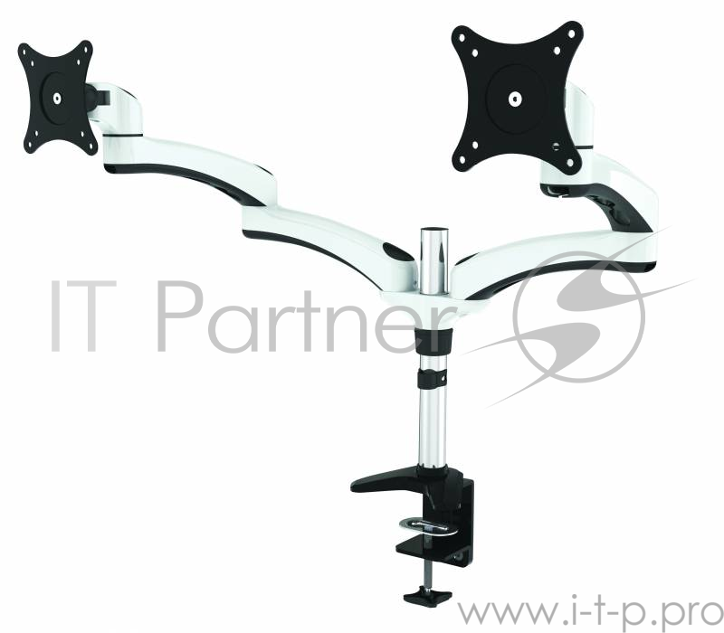 Кронштейн для мониторов Cactus CS-VM-FE124D-AL серебристый 15-27 макс.8кг настольный поворот и нак