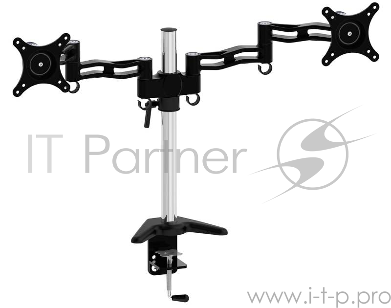 Кронштейн для мониторов Cactus CS-VM-D08-AL серебристый 13-27 макс.8кг настольный поворот и наклон