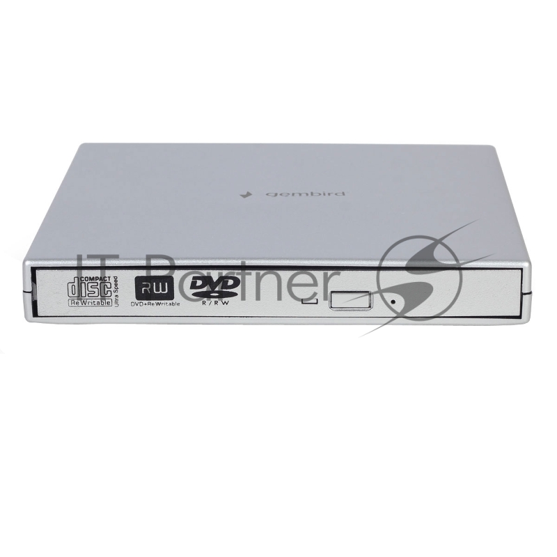 Внешний DVD-привод с интерфейсом USB 2.0 Gembird DVD-USB-02-SV пластик, серебро